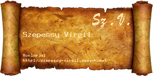 Szepessy Virgil névjegykártya